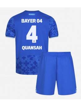 Detské Futbalové oblečenie Bayer Leverkusen Jarell Quansah #4 2025-26 Krátky Rukáv - Tretina (+ trenírky)